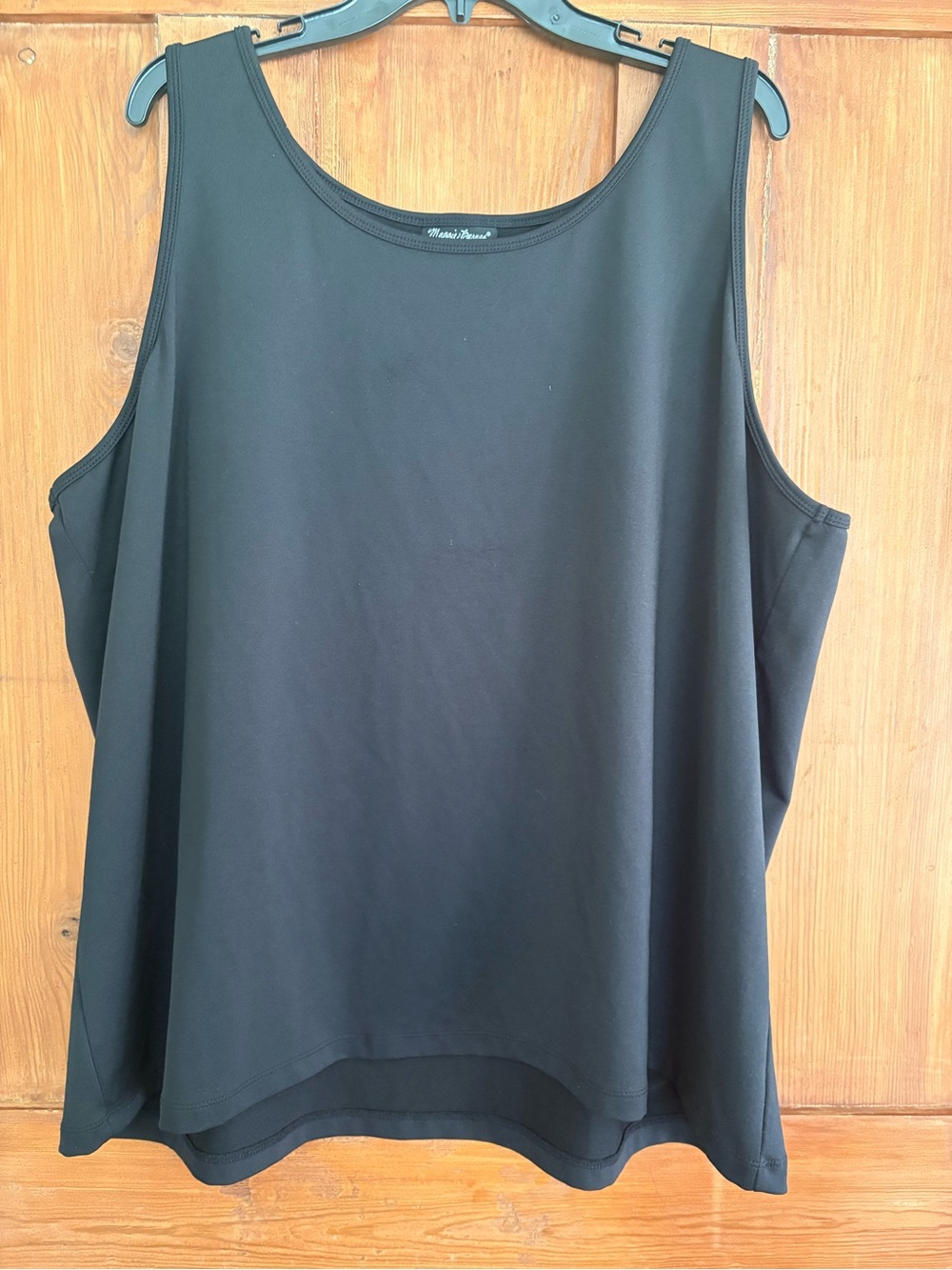 Maggie Barnes Black Scoop Neck Tank Top Stretch Size 3X
